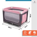 Ver imagem 7 de Berço Cercado Desmontável Portátil Chiqueirinho Confort Rosa