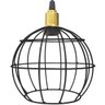 Pendente Aramado Globo Preto Luminária Lustre Industrial Teto Vintage Dourado Agp Ilumini - 4