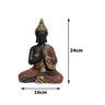 Kit Buda Tibetano Meditando Veste Vermelha 23cm+bandeja 24cm - 9