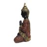 Kit Buda Tibetano Meditando Veste Vermelha 23cm+bandeja 24cm - 4