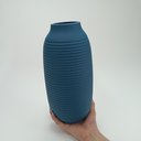 Ver imagem 5 de Vaso Decorativo Enfeite Casa Redondo Home&co Cerâmica 28x13x13cm Azul