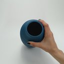 Ver imagem 4 de Vaso Decorativo Enfeite Casa Redondo Home&co Cerâmica 28x13x13cm Azul