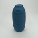 Ver imagem 2 de Vaso Decorativo Enfeite Casa Redondo Home&co Cerâmica 28x13x13cm Azul
