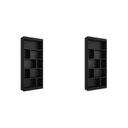 Ver imagem 4 de Estante para Livros 4 Prateleiras 181CMX186CM Home Office Espresso Móveis Preto
