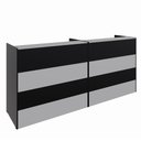 Ver imagem 1 de Balcões para Atendimento Recepção Escritório 180 Cm F5 Cor:cinza Sagrado com Preto