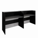 Ver imagem 3 de Balcões para Atendimento Recepção Escritório 180 Cm F5 Cor:cinza Sagrado com Preto