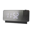 Ver imagem 1 de Relogio Alarme Led Espelhado Usb com Projetor de Hora Preto