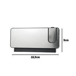 Relogio Alarme Led Espelhado Usb com Projetor de Hora Preto - 6