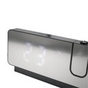 Ver imagem 3 de Relogio Alarme Led Espelhado Usb com Projetor de Hora Preto