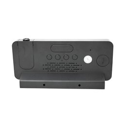 Relogio Alarme Led Espelhado Usb com Projetor de Hora Preto - 8