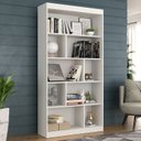 Ver imagem 5 de Estante para Livros 4 Prateleiras 181cmx186cm Home Office Espresso Móveis