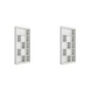 Ver imagem 4 de Estante para Livros 4 Prateleiras 181CMX186CM Home Office Espresso Móveis Branco