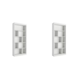Estante para Livros 4 Prateleiras 181cmx186cm Home Office Espresso Móveis - 4