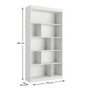 Ver imagem 3 de Estante para Livros 4 Prateleiras 181cmx186cm Home Office Espresso Móveis