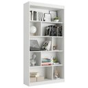 Ver imagem 6 de Estante para Livros 4 Prateleiras 181cmx186cm Home Office Espresso Móveis