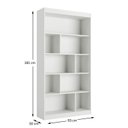 Ver imagem 3 de Estante para Livros 4 Prateleiras 181CMX186CM Home Office Espresso Móveis Branco