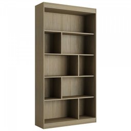 Estante para Livros 4 Prateleiras 181cmx186cm Home Office Espresso Móveis - 7