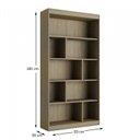 Ver imagem 3 de Estante para Livros 4 Prateleiras 181CMX186CM Home Office Espresso Móveis Marrom