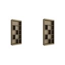 Ver imagem 4 de Estante para Livros 4 Prateleiras 181cmx186cm Home Office Espresso Móveis