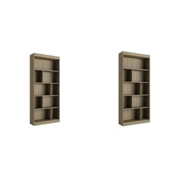 Estante para Livros 4 Prateleiras 181cmx186cm Home Office Espresso Móveis - 4