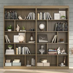 Estante para Livros 4 Prateleiras 181cmx186cm Home Office Espresso Móveis - 2