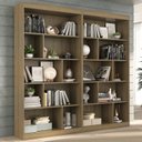 Ver imagem 1 de Estante para Livros 4 Prateleiras 181cmx186cm Home Office Espresso Móveis