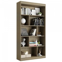 Estante para Livros 4 Prateleiras 181cmx186cm Home Office Espresso Móveis - 6