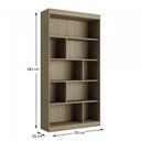 Ver imagem 3 de Estante para Livros 4 Prateleiras 181cmx186cm Home Office Espresso Móveis