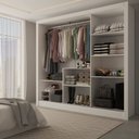 Ver imagem 2 de Guarda-roupa Casal Sophia Slim 3 Portas com Espelho - Panorama Móveis