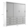 Guarda-roupa Casal Isabela 3 Portas 9 Gavetas - Evidência Móveis - 4