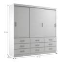 Ver imagem 5 de Guarda-roupa Casal Isabela 3 Portas 9 Gavetas - Evidência Móveis