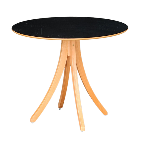 Mesa Redonda de Madeira 90cm Preta - Eco
