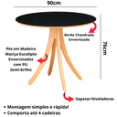Ver imagem 3 de Mesa Redonda de Madeira 90cm Preta - Eco