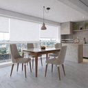 Ver imagem 1 de Conjunto de Jantar Mesa Retangular com Vidro Addar 4 Cadeiras Loren - Fendi