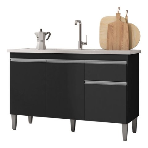 - Balcão Gabinete Multiuso Tatiane 120cm C/tampo
