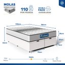 Ver imagem 3 de Cama Box Baú com Colchão de Molas Ensacadas Double Face Essence Probel Queen 158cm