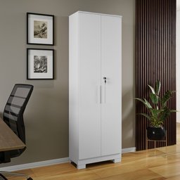 Armário Multiuso 2 Portas com Chave 100% MDF Prisma - 1 Armário Multiuso 2 Portas com Chave 100% MDF Prisma - 1