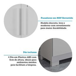 Armário Multiuso 2 Portas com Chave 100% MDF Prisma - 6 Armário Multiuso 2 Portas com Chave 100% MDF Prisma - 6