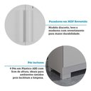 Ver imagem 6 de Armário Multiuso 2 Portas com Chave 100% MDF Prisma Branco