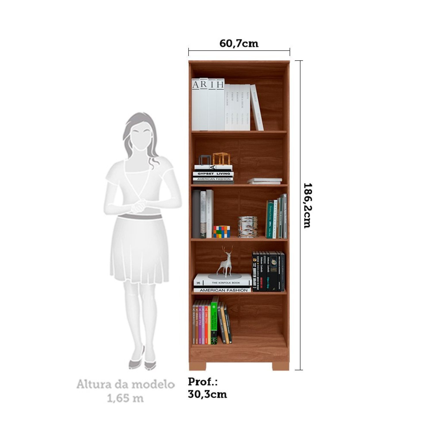 Armário Multiuso 2 Portas com Chave 100% MDF Prisma - 3