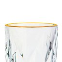 Ver imagem 3 de Conjunto de Copos de Vidro Diamond Fio de Ouro 270ml 2 peças - Lyor