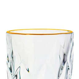Conjunto de Copos de Vidro Diamond Fio de Ouro 270ml 2 peças - Lyor - 3