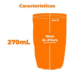 Conjunto de Copos de Vidro Diamond Fio de Ouro 270ml 2 peças - Lyor - 5