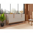 Ver imagem 1 de Bancada Aparador Ares Off White/cedro com 4 Portas