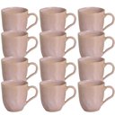 Ver imagem 1 de Jogo Mesa Posta Porto Brasil 12 Xicaras 273ml Cerâmica Rosa Orgânico Litchi Café da Manhã
