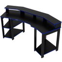 Ver imagem 2 de Mesa para Computador Gamer Espaço para 2 Monitores e Cpu Preto/azul