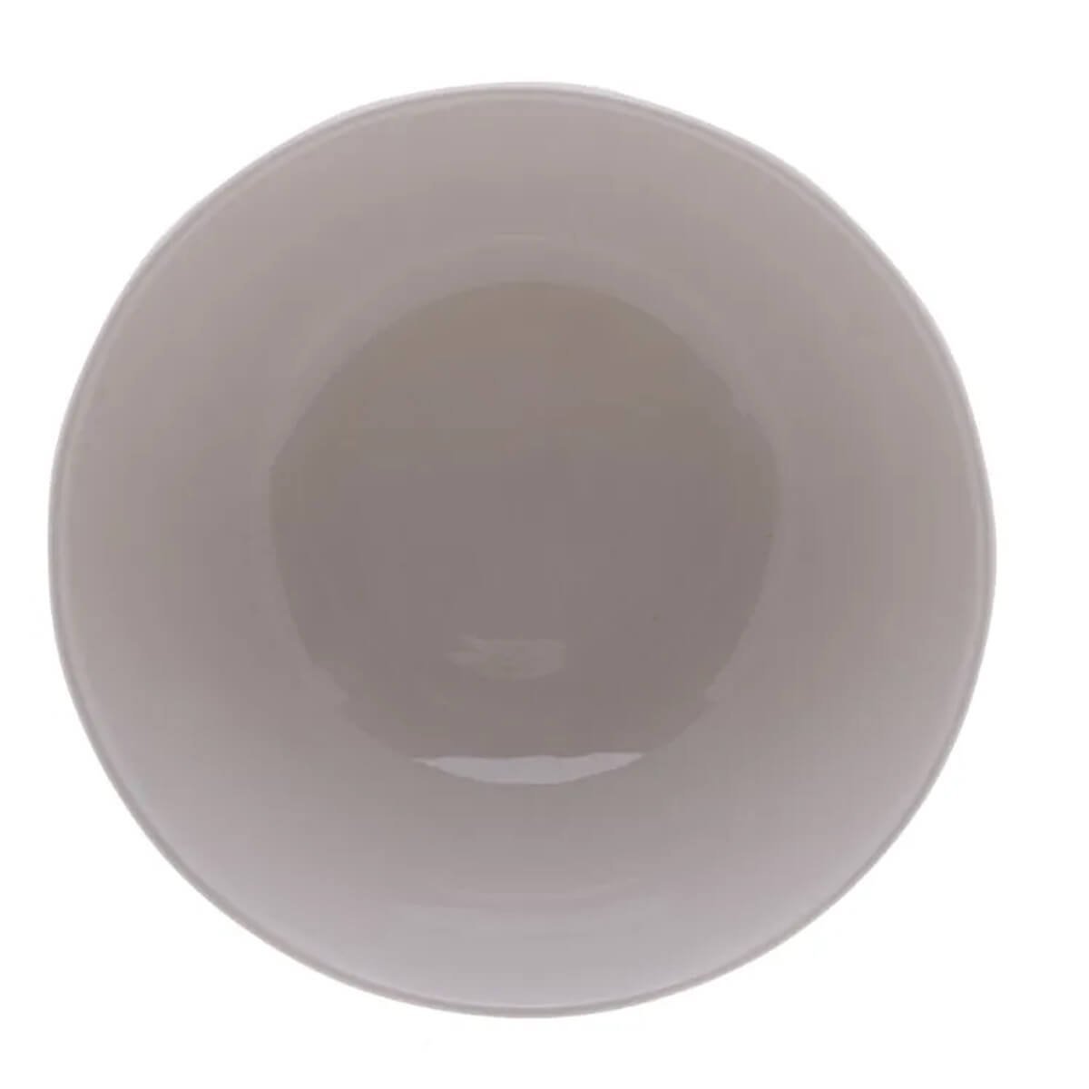 6 Tigelas de Porcelana Brancas Lyor 400ml Bowls Açaí Sobremesa Caldos Sopas - 6