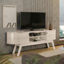 Ver imagem 3 de Bancada Valência Tvs até 75” Calacata Off White 511136 Madetec