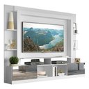 Ver imagem 1 de Estante Tv 65" Portas C/ Espelho Oslo Multimóveis V3390 Branca/Lacca Fumê Branco/Lacca Fumê