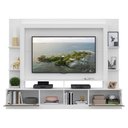 Ver imagem 4 de Estante Tv 65" Portas C/ Espelho Oslo Multimóveis V3390 Branca/Lacca Fumê Branco/Lacca Fumê